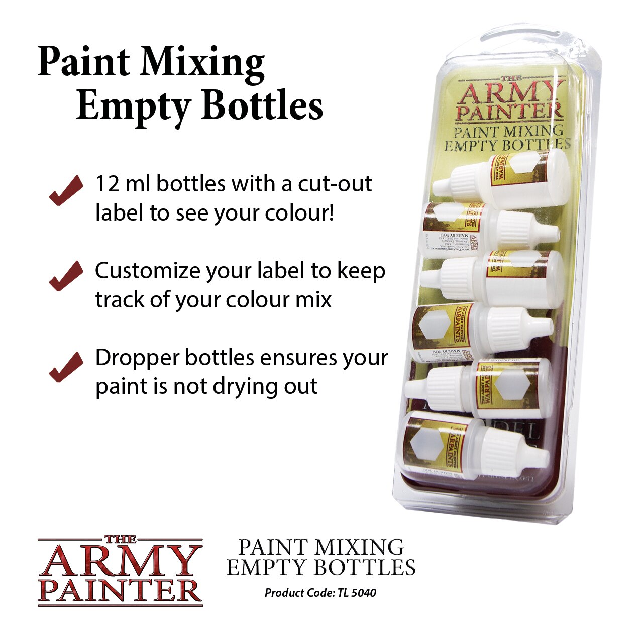 Tool - Paint Mixing Empty Bottles